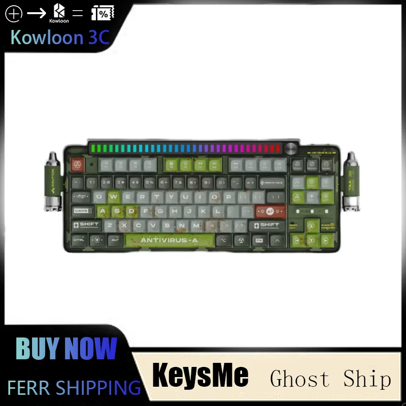 Keysme Ghost Ship Gasket Customized Mechanical Keyboard E Sports 2.4g Wireless Bluetooth Third Mock Examination Mars Axis