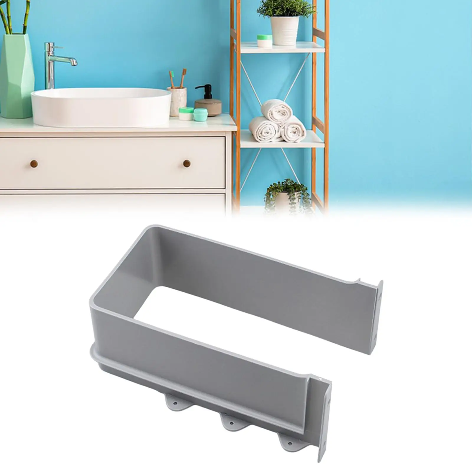 

under Sink Pipe Cover U Drainage Grommet Gray Parts Sturdy Recessed Baffle Cover for Bathroom Cabinet Bottom Drainage Grommet
