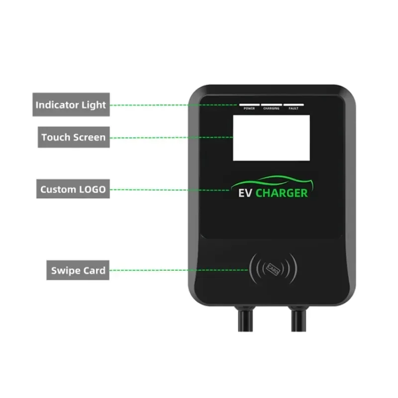 Home Electric Car Charging 7kw 11kw 22kw with Ocpp 4g Wifi Bluetooth Load Balancing Ev Charger Pile