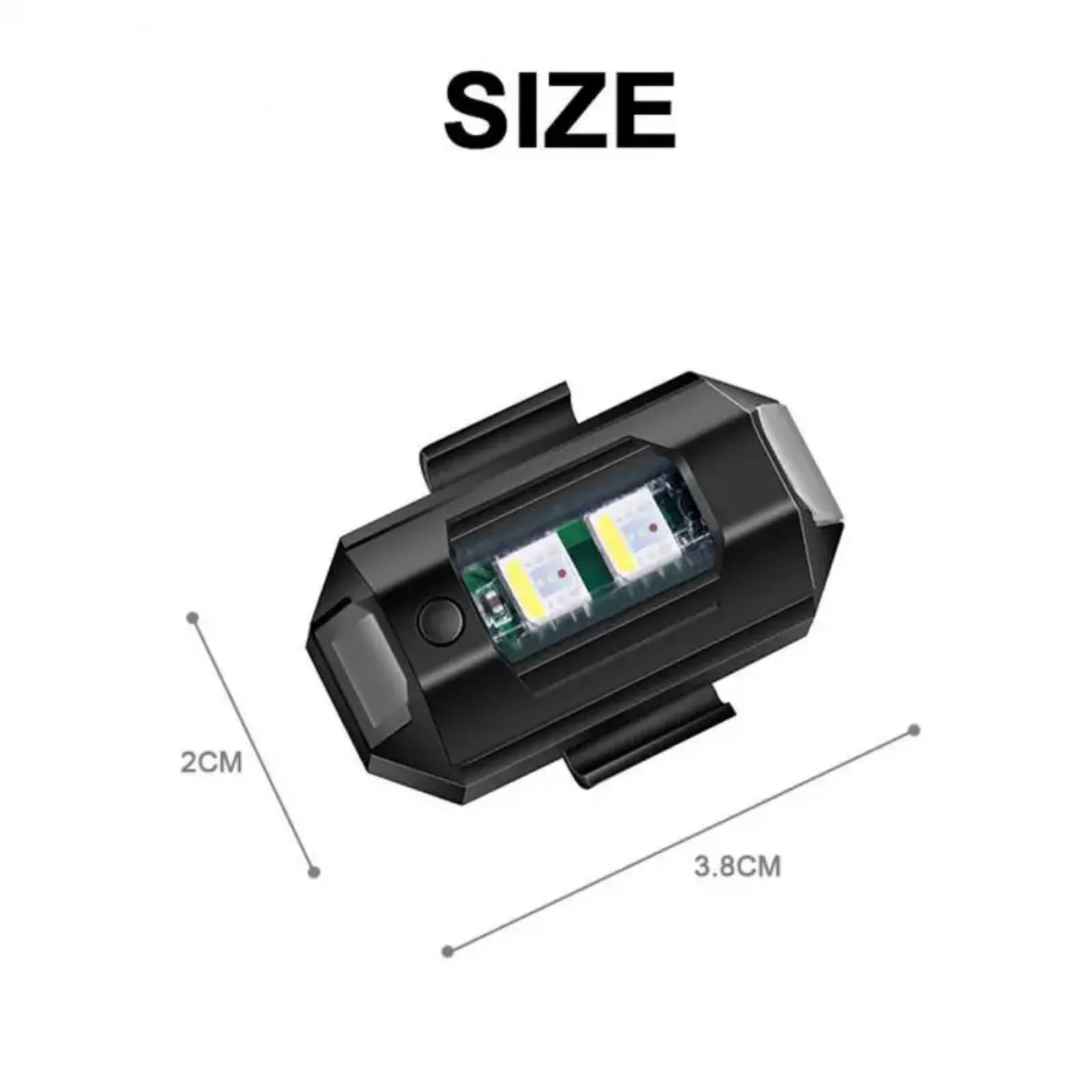 Luz estroboscópica de 3/7 colores para Dron, luz LED USB anticolisión para bicicleta, modelo de avión, luz de advertencia intermitente de Mini señal