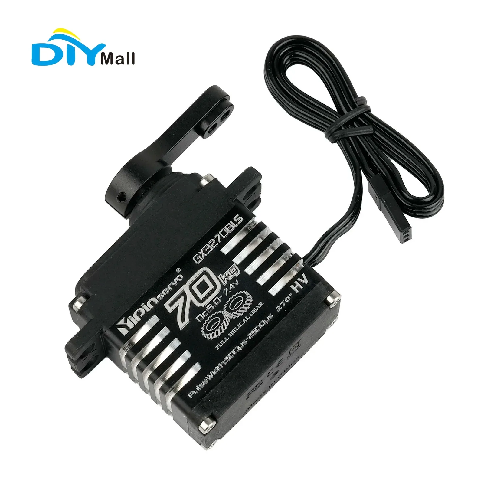 

YP3270BLS 70kg Digital Brushless RC Servo 180/270/360/357 Degree IP68 Steel Gear 25T Arm for Car Robot Crawler