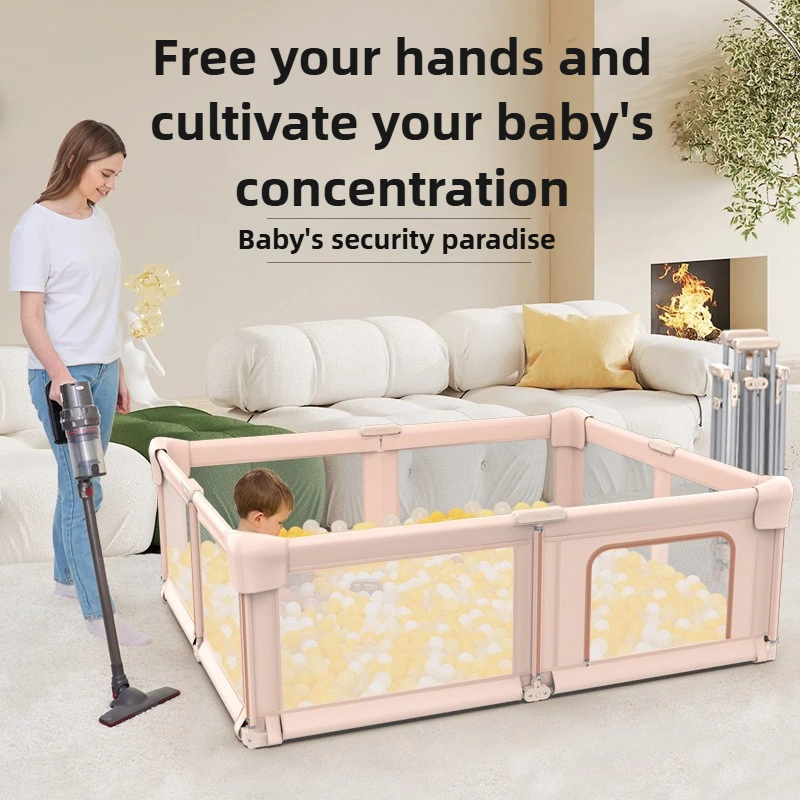 Foldable Kids Safety Fence – No-Tools Assembly Playpen for Toddlers, Indoor/Outdoor Baby Barrier with Easy Installation