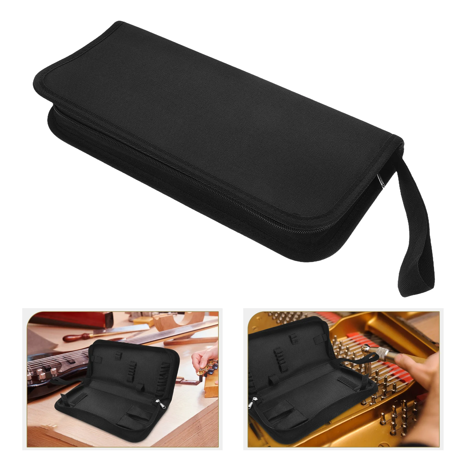 

Portable Piano Tuning Tools Organizer Bag Practical Storage Pouch Guitar Repair and Maintenance Accessories Storage Bag