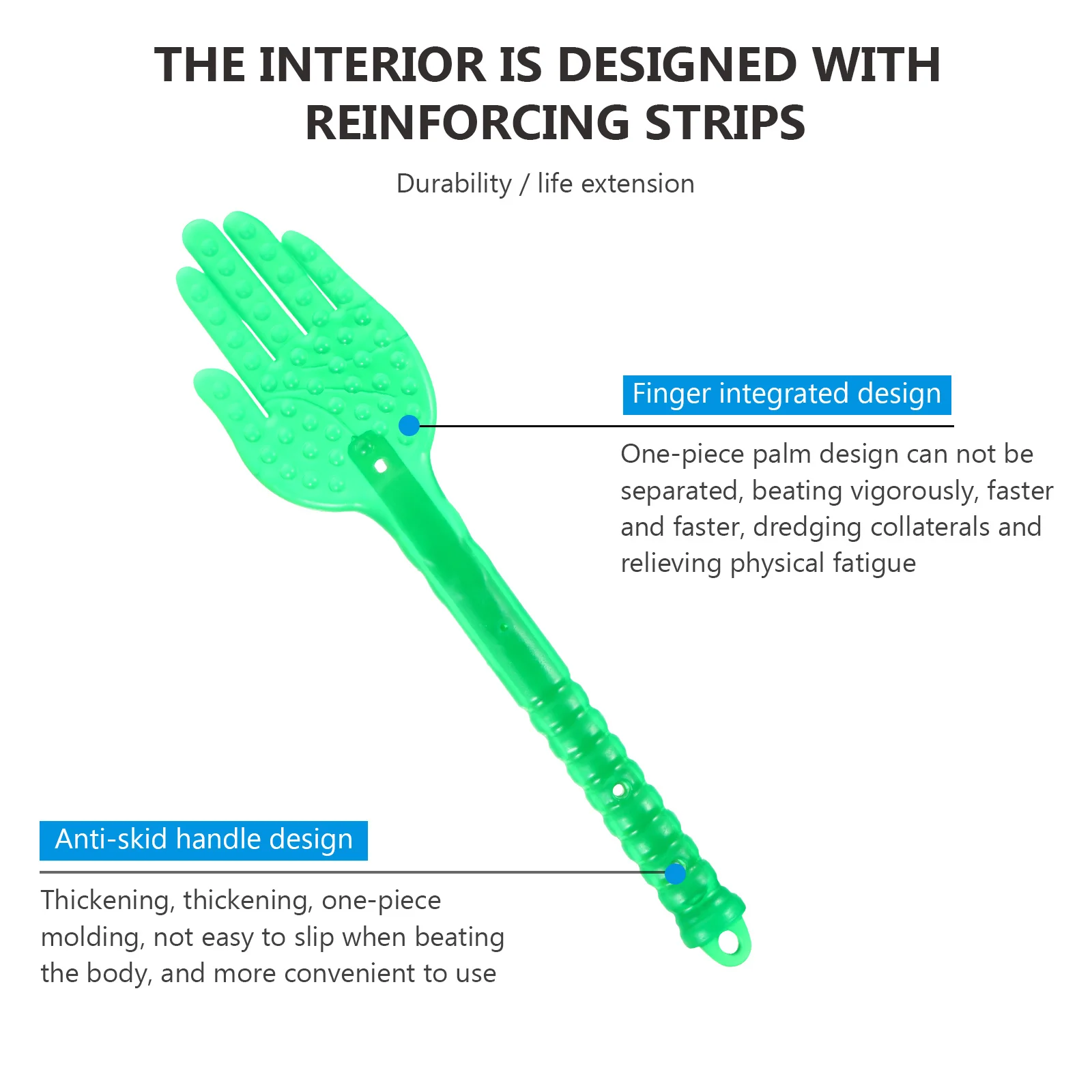 

2pcs Silicone Massage Pat Stick Body Care Tool For Back Neck Shoulder Legs Therapy Compact Travel Friendly Environmentally Safe