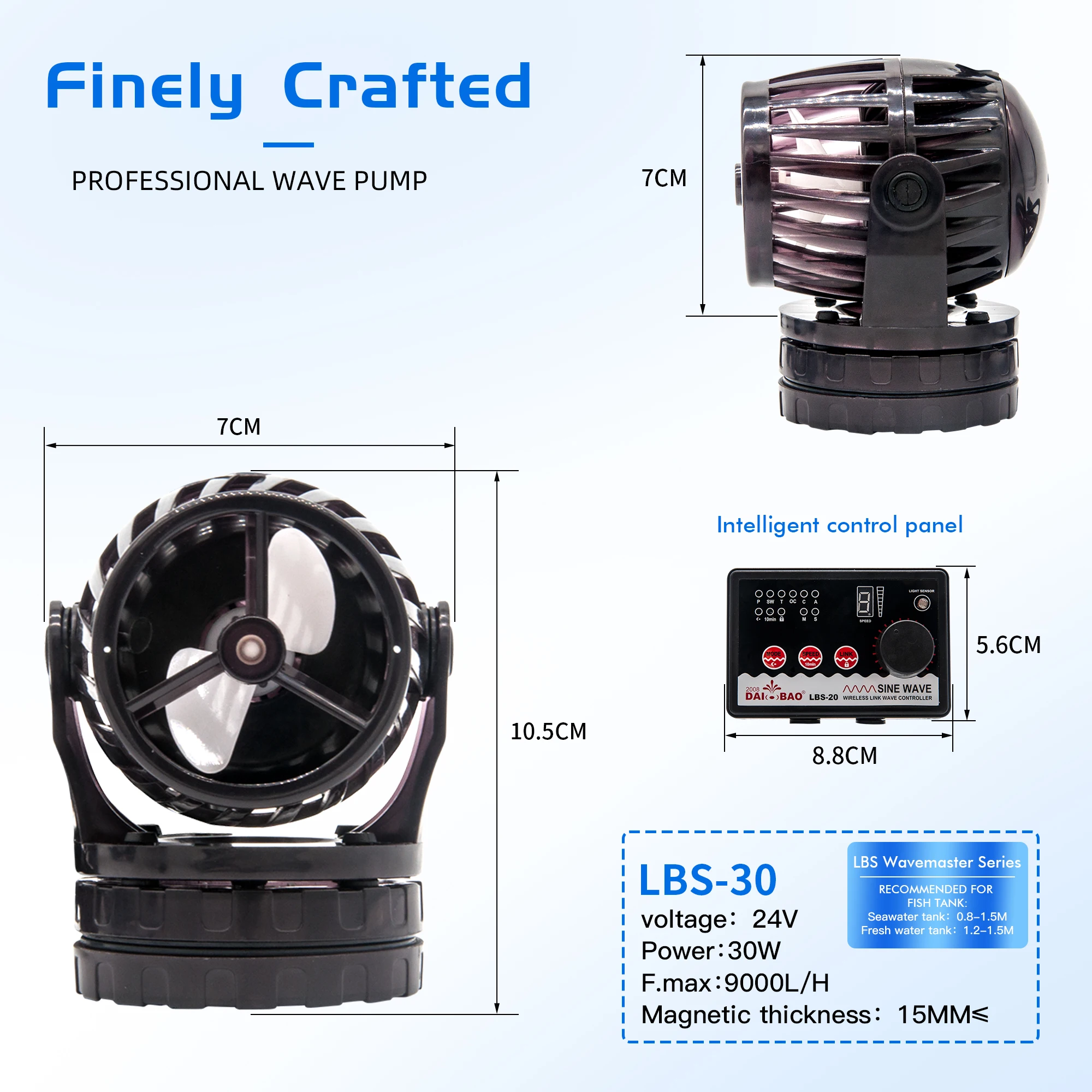Pompa di flusso LBS-30 Wave Ma - Marine Aquarium Reef recensione e prezzo