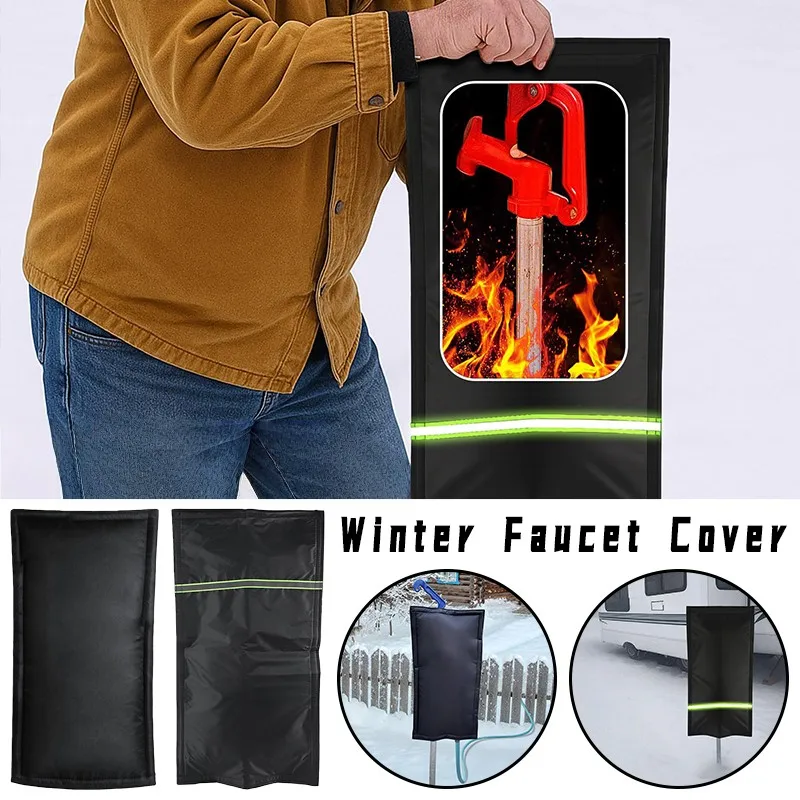 Faucet Anti-Freeze Cover Outdoor Faucet Cover Fire Hydrants Freeze Reflective Winter Insulation Protector Kitchen Faucet Accesso