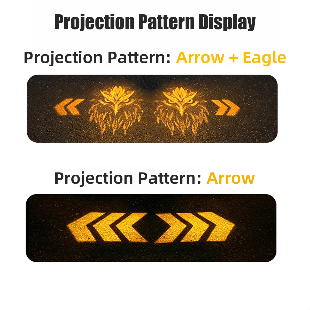 Motorcycle Dynamic Projection Light Turn Signal Light RGB 7-mode Amber Warning Light Waterproof Universal Modification Light