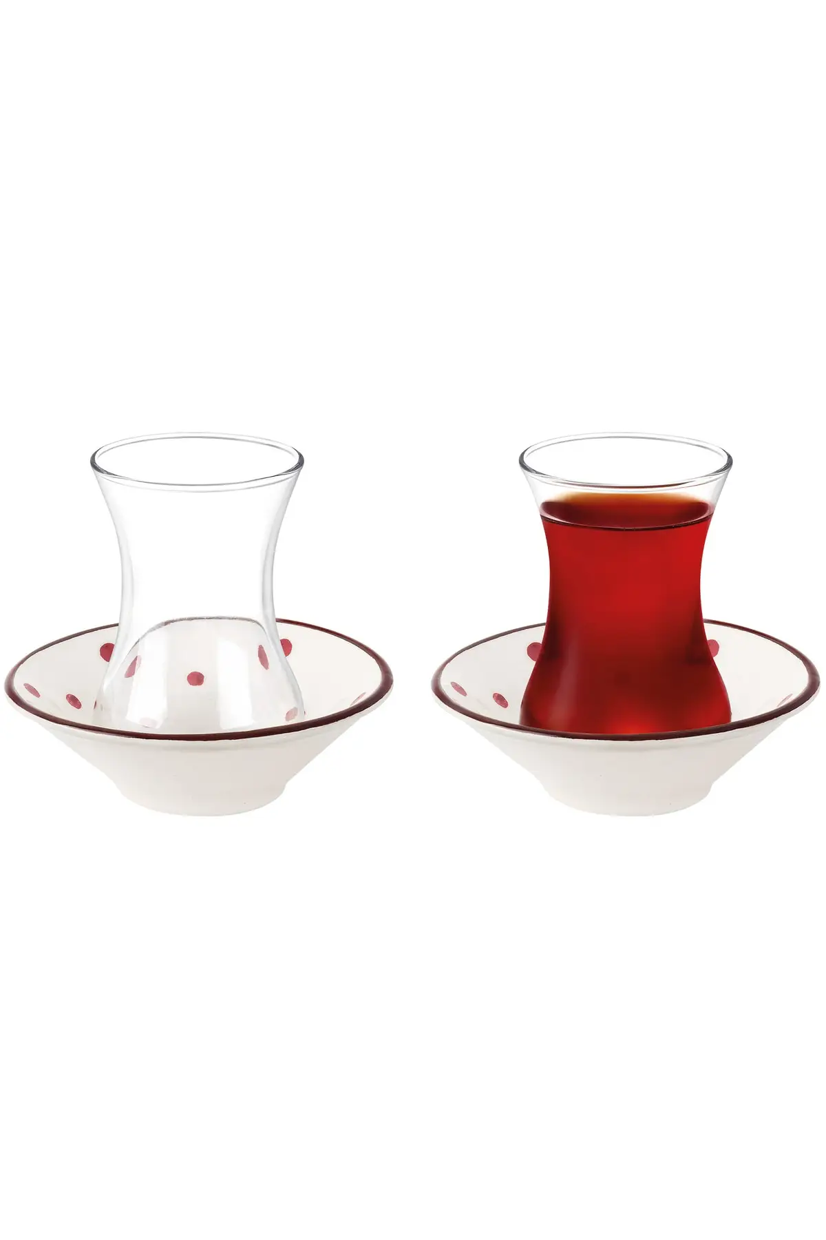 

DOLBOVI Vie Rouge Sauvage 8 Li Tea set 108 ml Turkish Tea Glass Cup