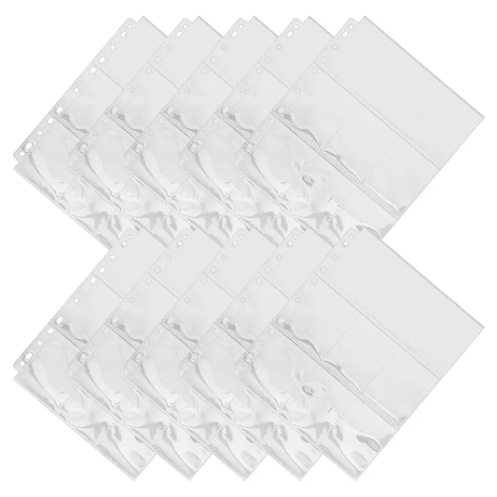 

50pcs 9 Grid Photo Card Sleeves Clear Page Protectors For Stamp Baseball Game Cards Toploading Waterproof Sheets For Photo Album