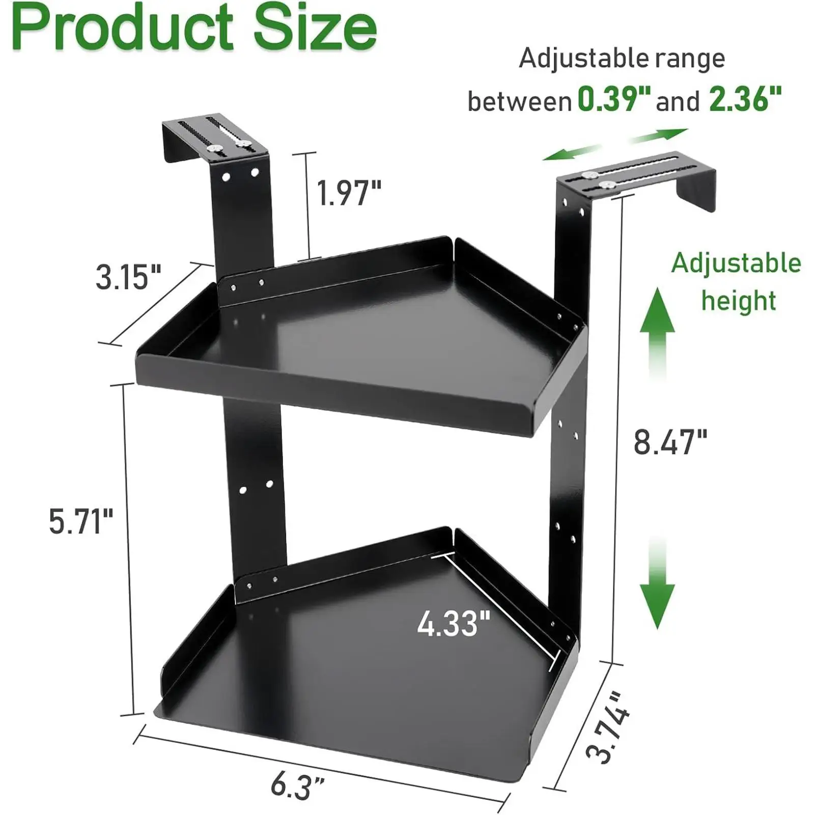 

Cubicle Shelves 2 Layer Shelf Organizer Height Adjustable Cubicle Storage Organizer With Hooks For Office Home Kitchen Bathroom