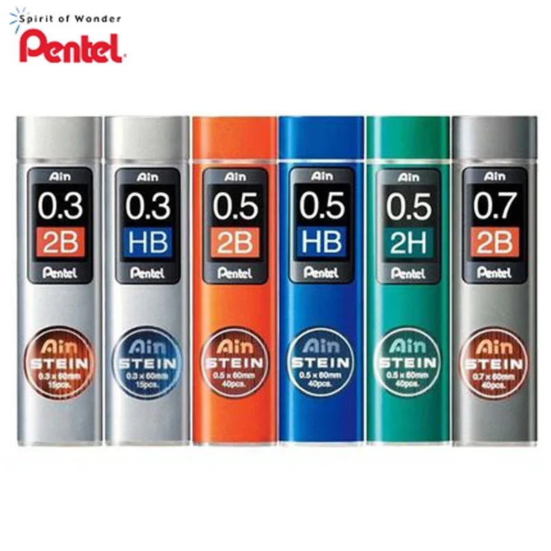 Imagem -03 - Pentel-recargas Lápis Mecânica Art Supplies Arte Papelaria Estudante C275 Eriving 0.3 0.5 0.7 0.9 mm Japão Pcs