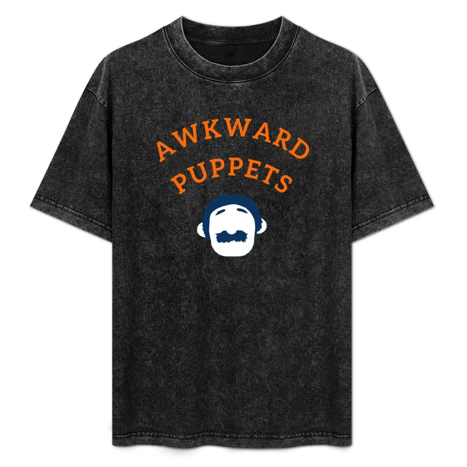 

Awkward Puppets T-Shirt Casual Loose Short Sleeve Tee for Men