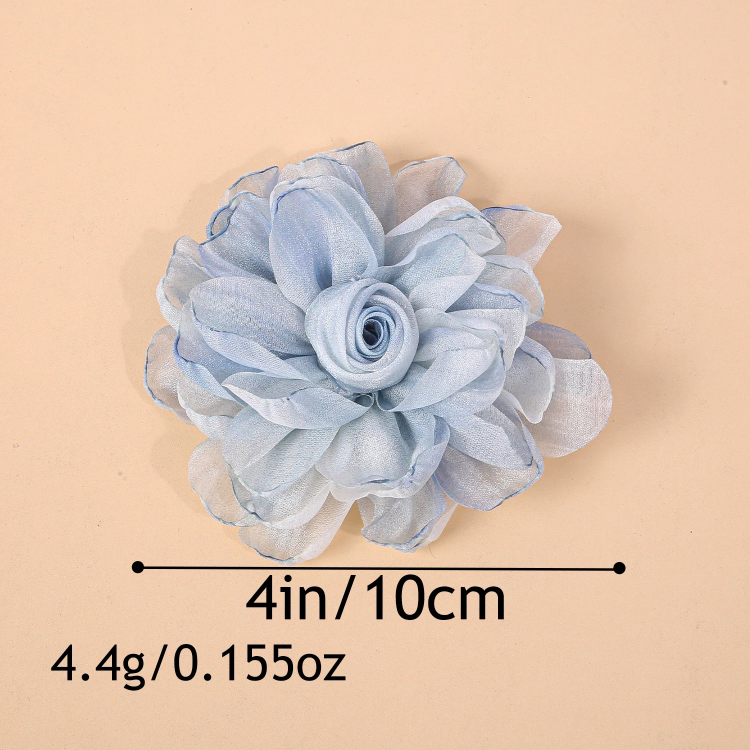 3pcs Chiffon Print Flower Accessories For DIY Handmade Clothing Clip Handicraft Gift Bag Brooch Trousers Decor Accessories