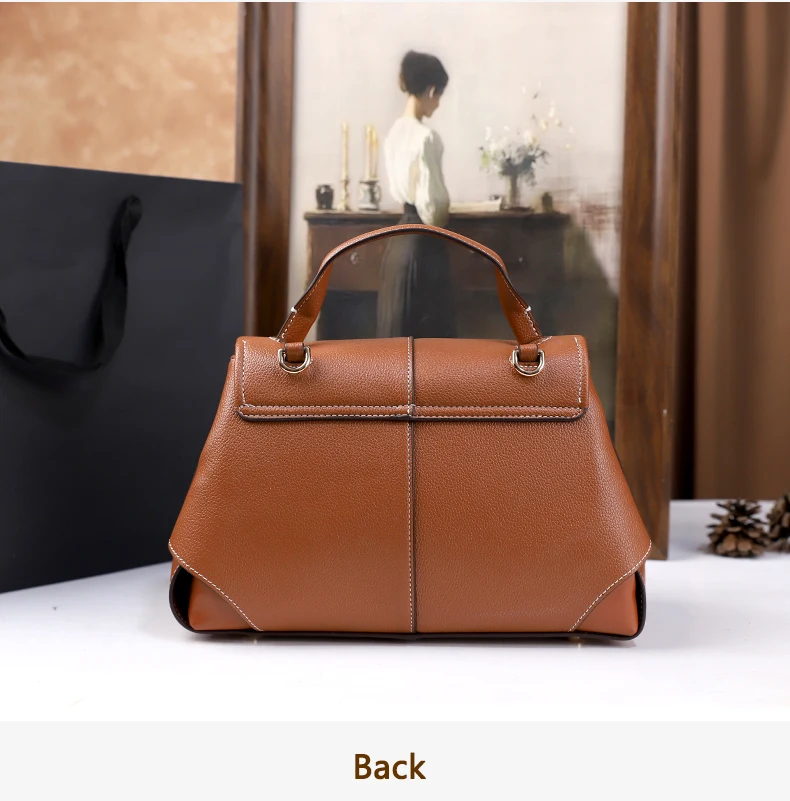 2026 Neue Retro Einfache Handtasche Vielseitig und Elegant Einfarbige Schulter-Umhängetasche Handtasche für Pendler – Detail 14