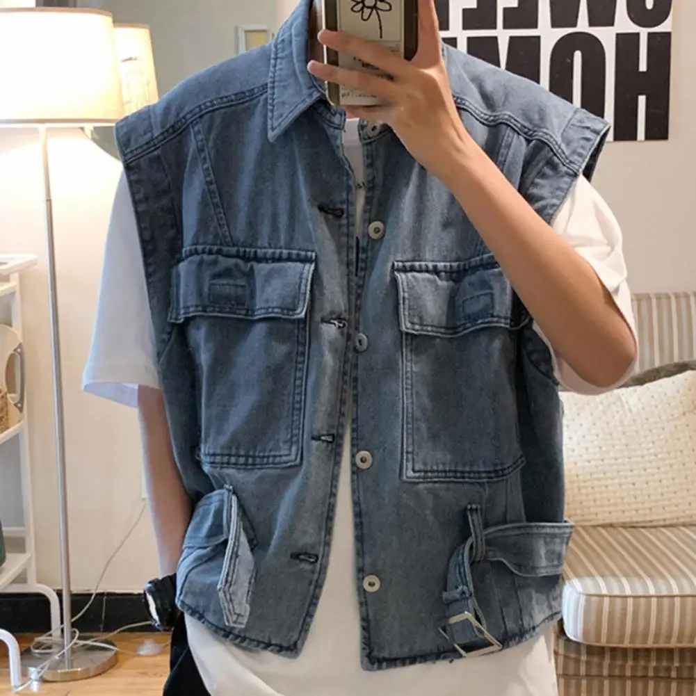 

Spring Autumn Denim Jacket 2022 New Style Japanese Trendy Brand Multi-pocket Korean Version Loose Fit Men's Wear Jacket