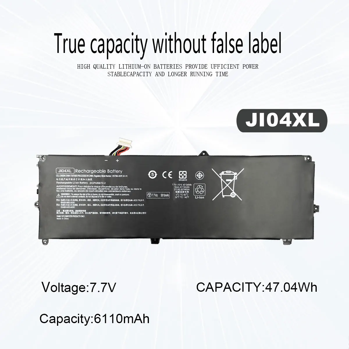 JI04XL Laptop Battery For HP  HSTNN-UB7E Elite X2 1012 G2 G2-1LV76EA 901307541 901247-855