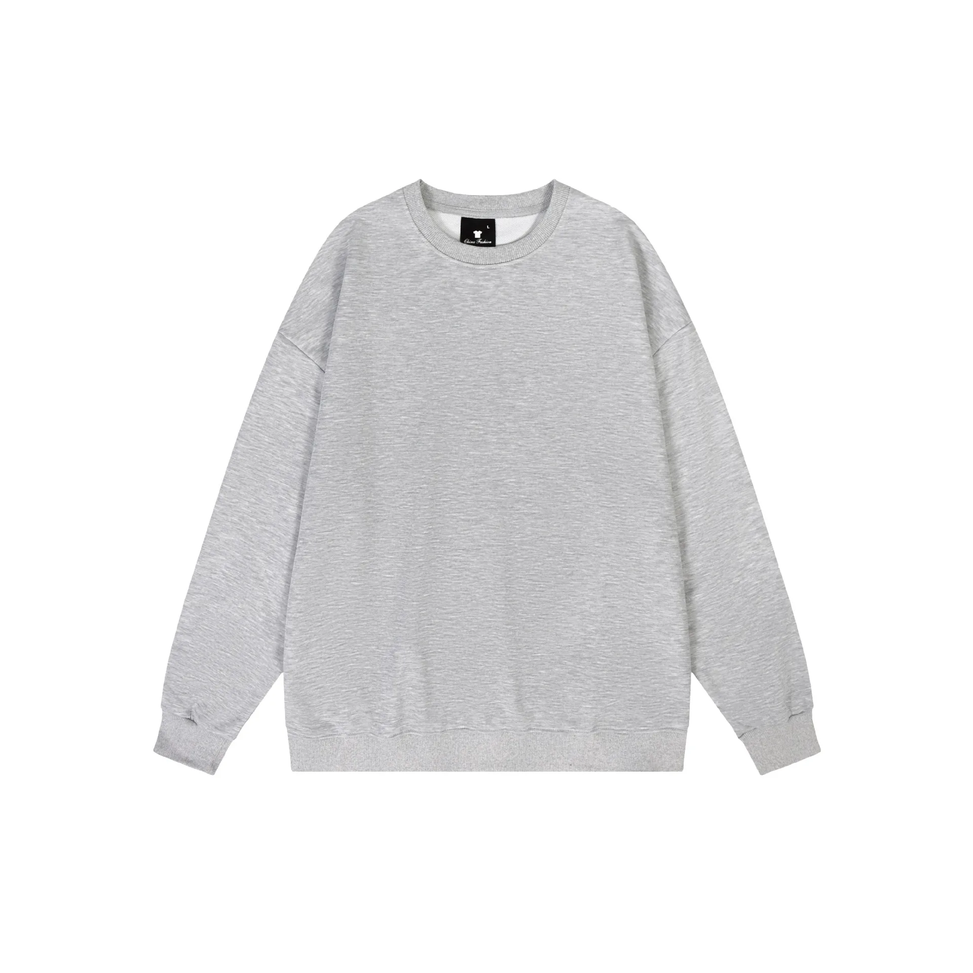 Men's Hoodie, Women's Spring and Autumn Round Neck Hoodie, Loose Fitting, Unisex, Off Shoulder, Long Sleeved, Solid Color