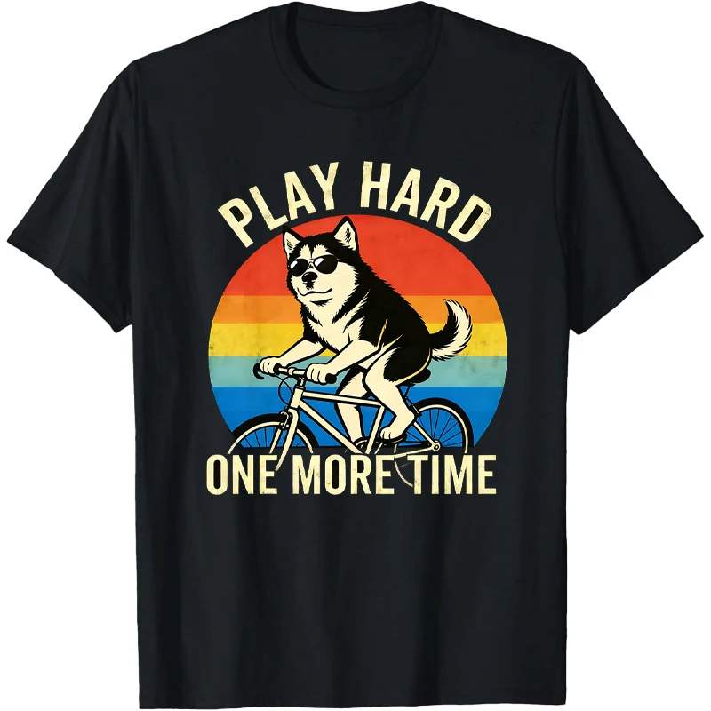 Husky T Shirt Vintage Siberian Husky Shirt Women TShirt Mujer Camisa Retro Años 80 Disfraz Women Clothes Bicycle Basketball Tee