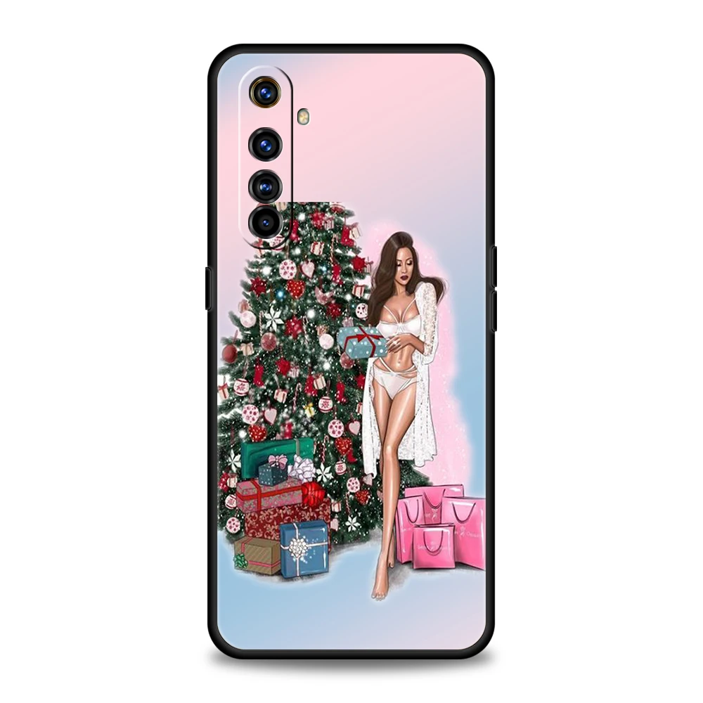 New Year Merry Christmas Silicon For Realme 9 Pro GT2 6 7 8 10 C11 C21Y C25 C35 GT Neo 2 3 3T Pro Plus 5G Shockproof Phone Cover