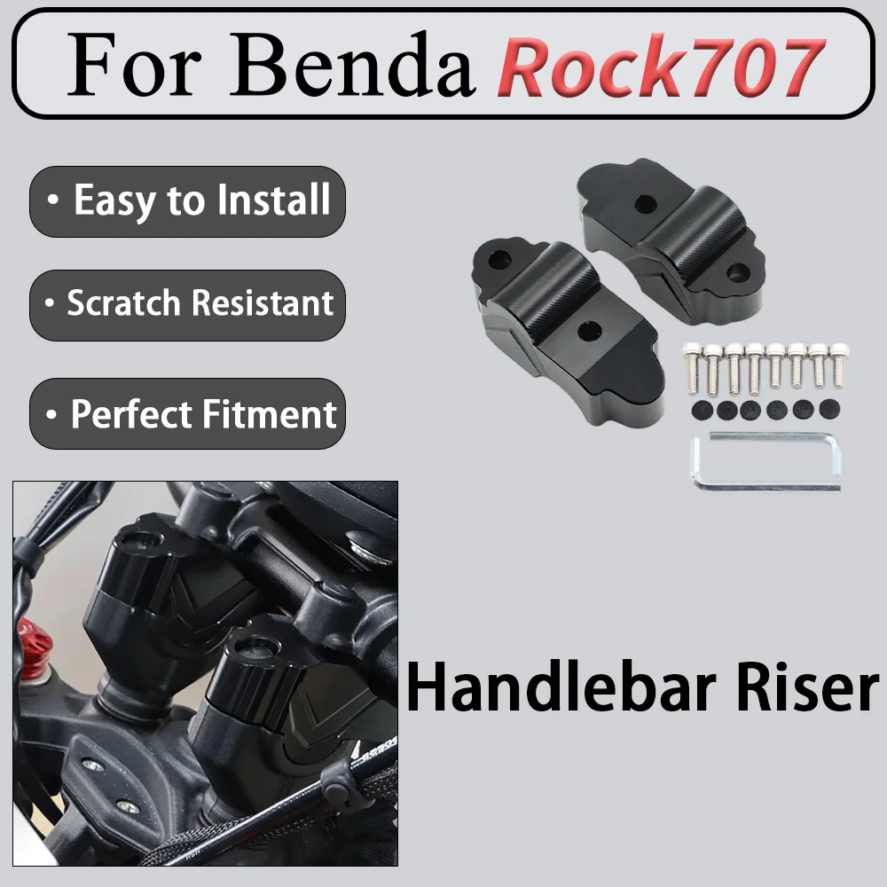 For Benda Rock707 Handlebar Riser And Rearward Adapter for Motorcycle Modification Ergonomic Riding Posture Optimizer to Reduce