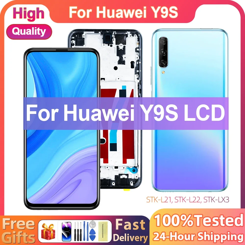 

100% Tested For Huawei Y9S LCD Display Touch Screen Digitizer Assembly Replacement For Huawei Y9s STK-L21 STK-LX3 STK-L22 LCD