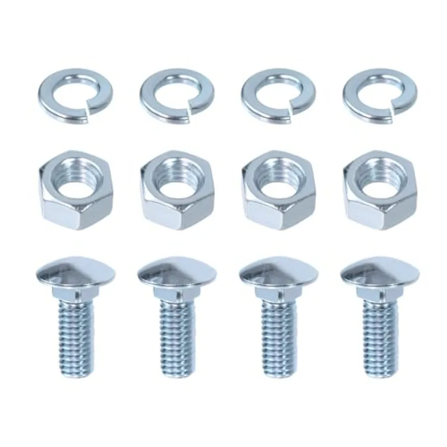 Chrome Bumper Bolts Kit 7/16 Carriage Blots 4 Set Capped Round Head Compatible with Ford 7/16-14x1-1/4