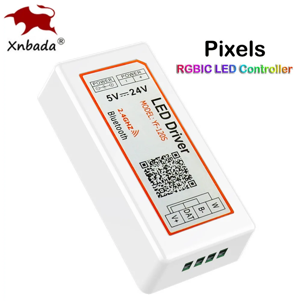 Bluetooth Music SPI RGBIC LED Driver Controller Max Control 1000Pixels For WS2812B WS2812 WS2811 WS2813 WS2815 RGB LED Strip