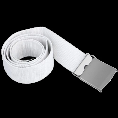 Ceinture en toile de coton, ruban écologique blanc