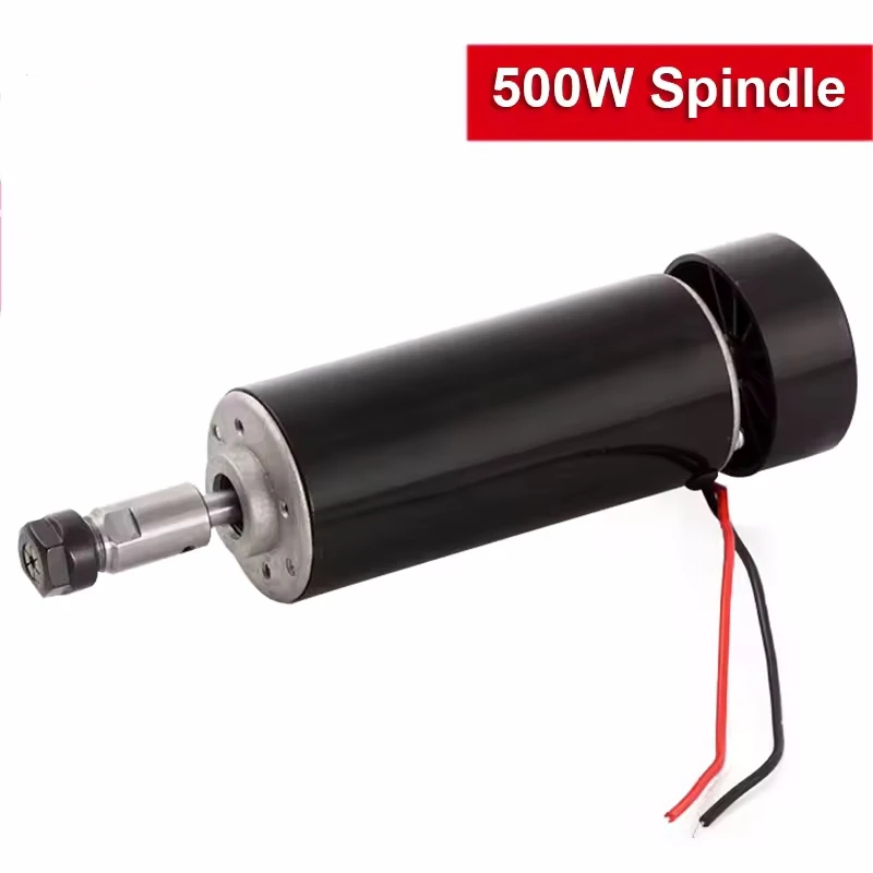 500W CNC Spindle Motor Air Cooling Spindle 300W 52MM DC12-48V Milling Motor For CNC Router Engraving Machine