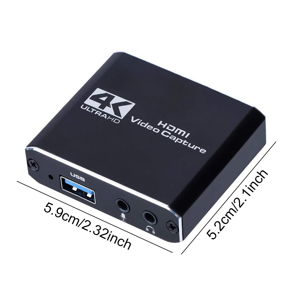 Carte de capture vidéo 4K compatible HDMI, enregistreur HD, Grabber 1080P 60Hz, USB 3.0, dispositif de capture de jeu haute définition pour jeu PC