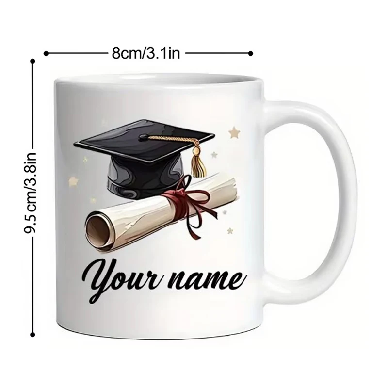 Personalized Graduation Mug - Customizable with Name - A Perfect Gift for Women, Daughters, and Sisters