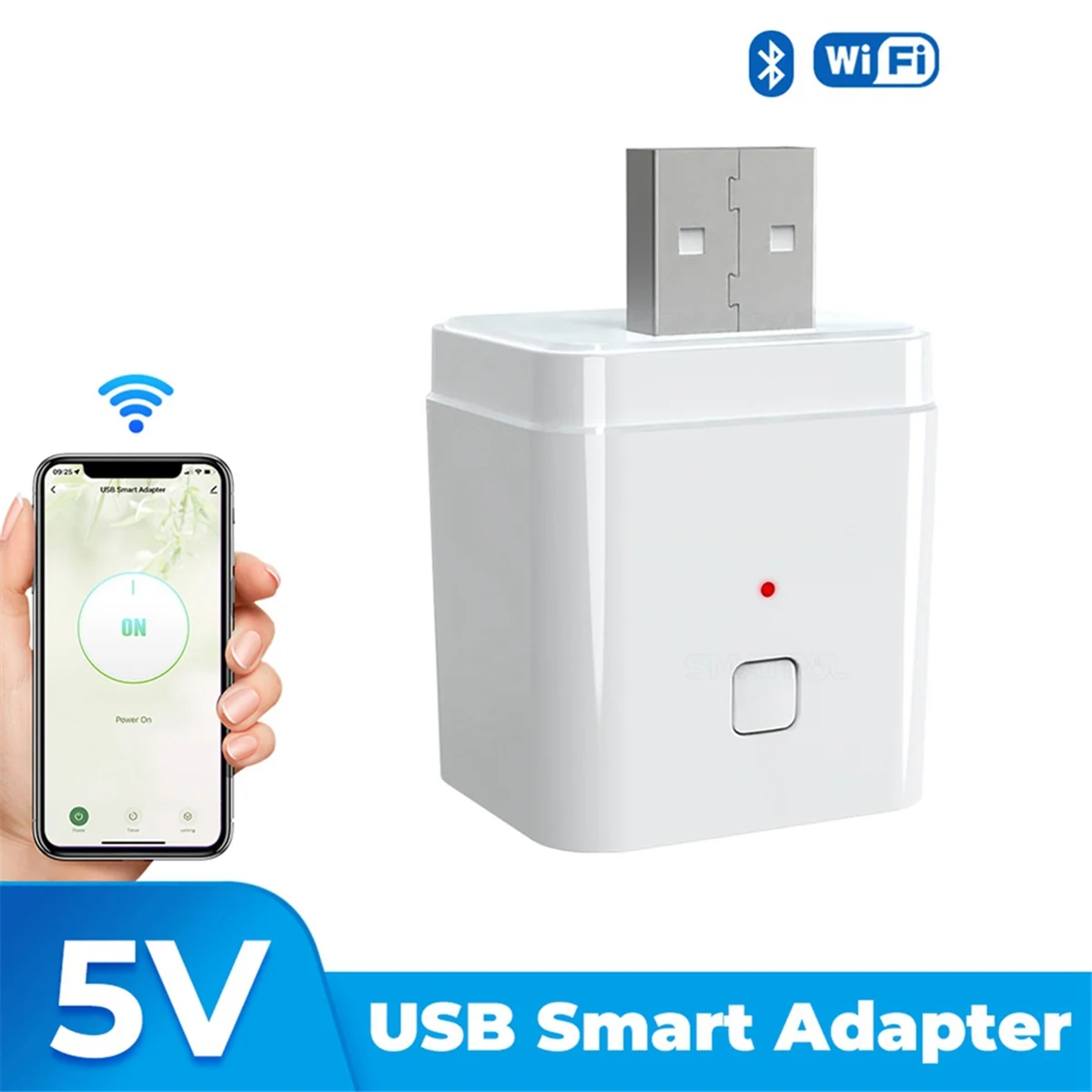 Doodle Smart USB Adapter Switch 5V 2A WiFi Power Adapter Charging Head APP Voice Timing Control USB Adapter