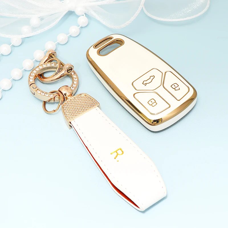TPU Keyless Protector Shell Fob Cover for Audi A4 B9 Q5 Q7 4M S4 S5 S7 TT TTS TFSI RS A5 A6 8S 8W Car Key Case Accessories