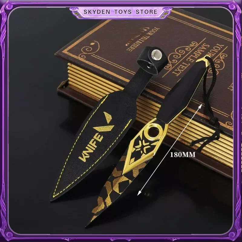 Valorant Sword Uncut Weapon Melee 18cm Champions 2023 Kunai Peripheral Katana Samurai Sword Metal Weapon Model Gifts Toys Kids