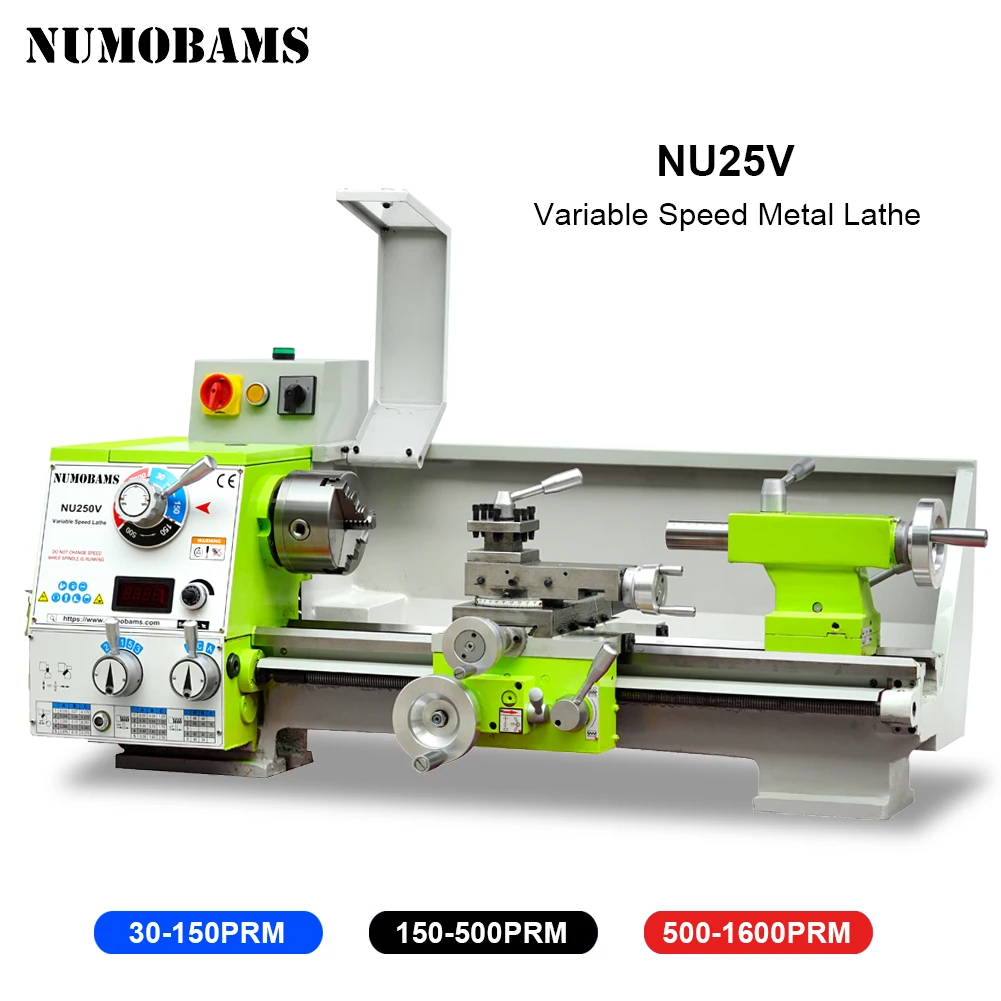 Metal Lathe Machine NU250V 750W Motor MT4 Spindle 500mm Distance 250mm Swing For DIY
