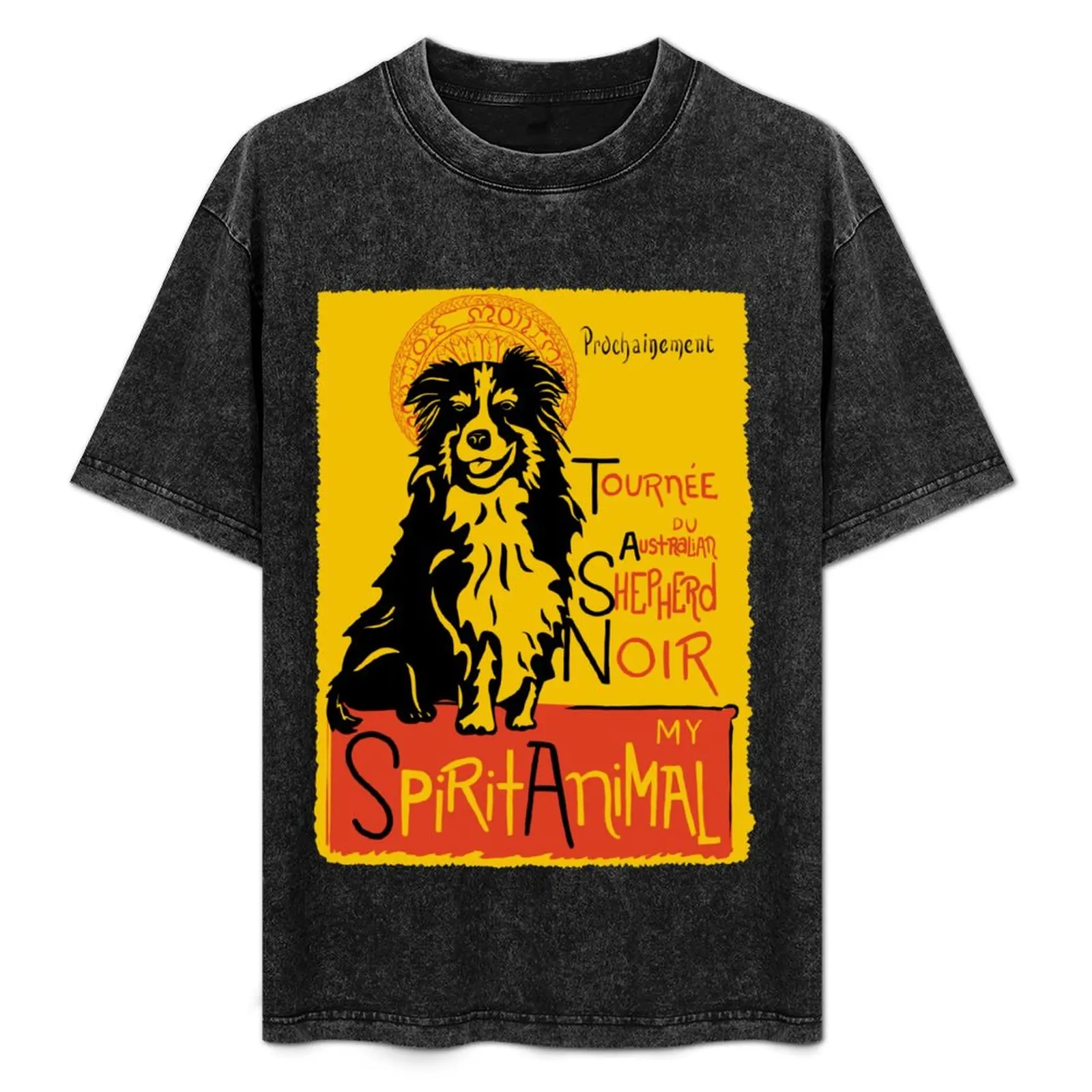

Cute Standard Australian Shepherd Dog Art Aussie Gift T-Shirt Casual Holiday Short Sleeve Tee