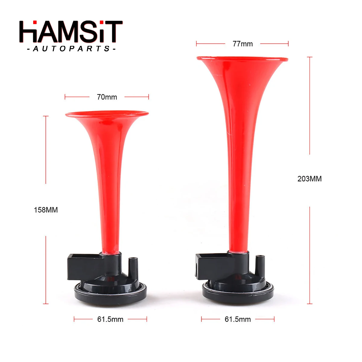 Hamsit 12V Universal Double-tube Electronically Controlled Air-controlled Horn With Relay Whistle Speaker Horn