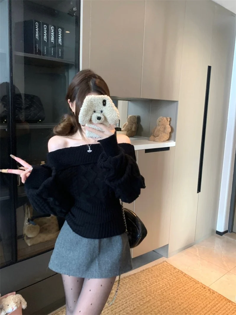 Thiened Maglione lavorato a maglia lungo Sve Turtlene da donna Autunno Inverno Vita snellente Design Sense Personali Top