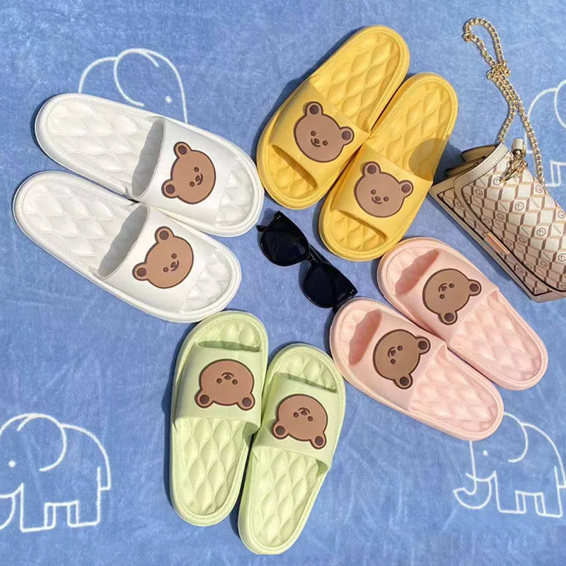 OligSandals-Pantoufles Ours de Dessin Animé pour Homme et Femme, Semelles Optiques, Non ALD, HOSlipper Décontracté, Nik, Extérieur, Couples, Nouvelle Tendance