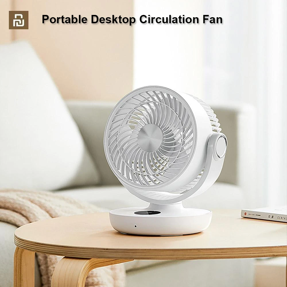 

Youpin Saimo Portable Circulation Fan Wireless Smart Timed Desktop Air Circulator Fans Support 3 Gears Adjusted 100° Swing Head