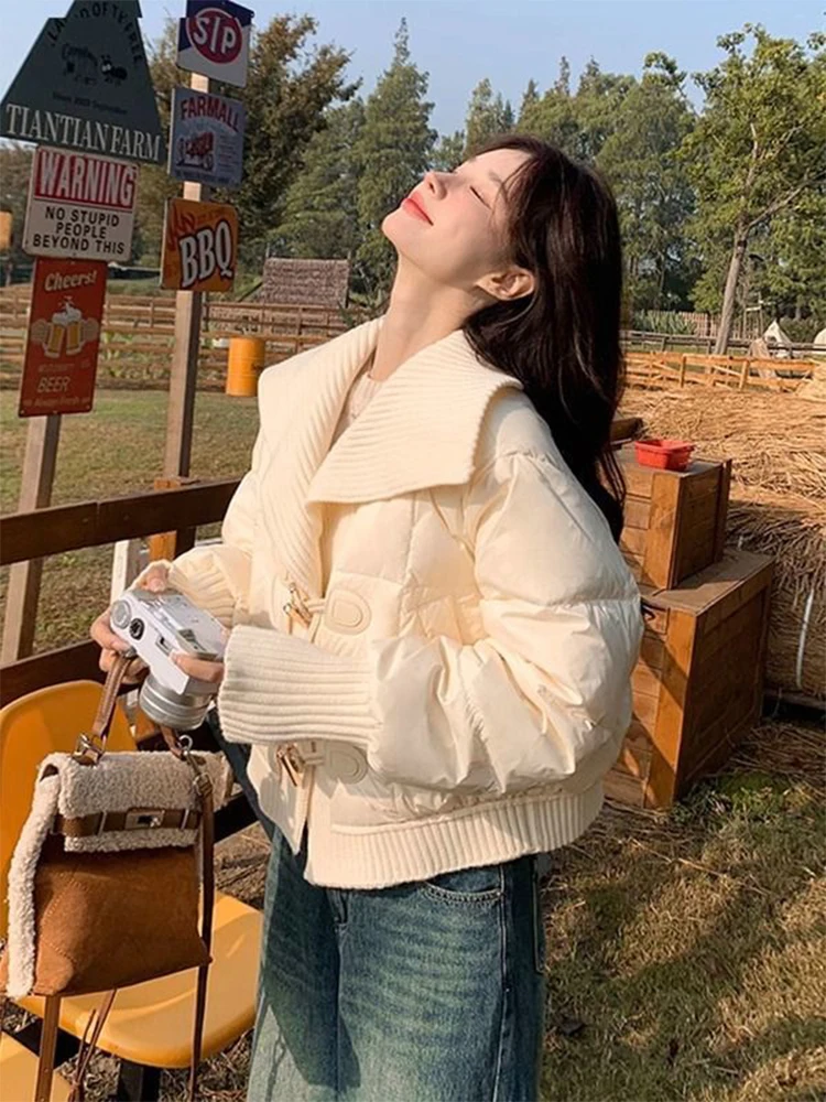 

Women's Casual Faionable Cotton Jaet 2026 Winter New Sle Loose Fit Versatile Cotton Coat Thiened Long Sve ort Le...