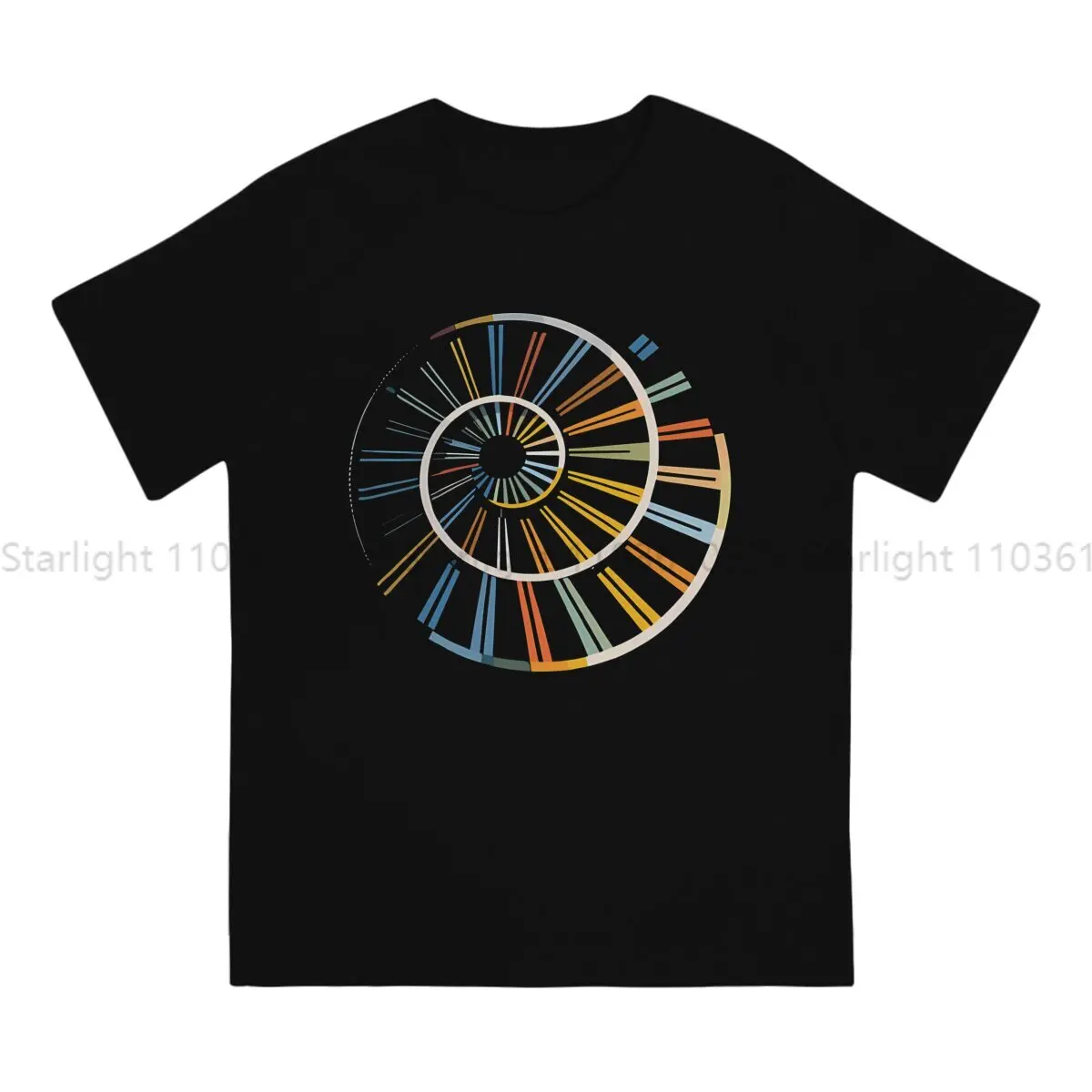 Fibonacci Sequence Golden Ratio TShirt Sacred Spiral Colorful Elegant T Shirt Leisure Men Tee Shirt New Design