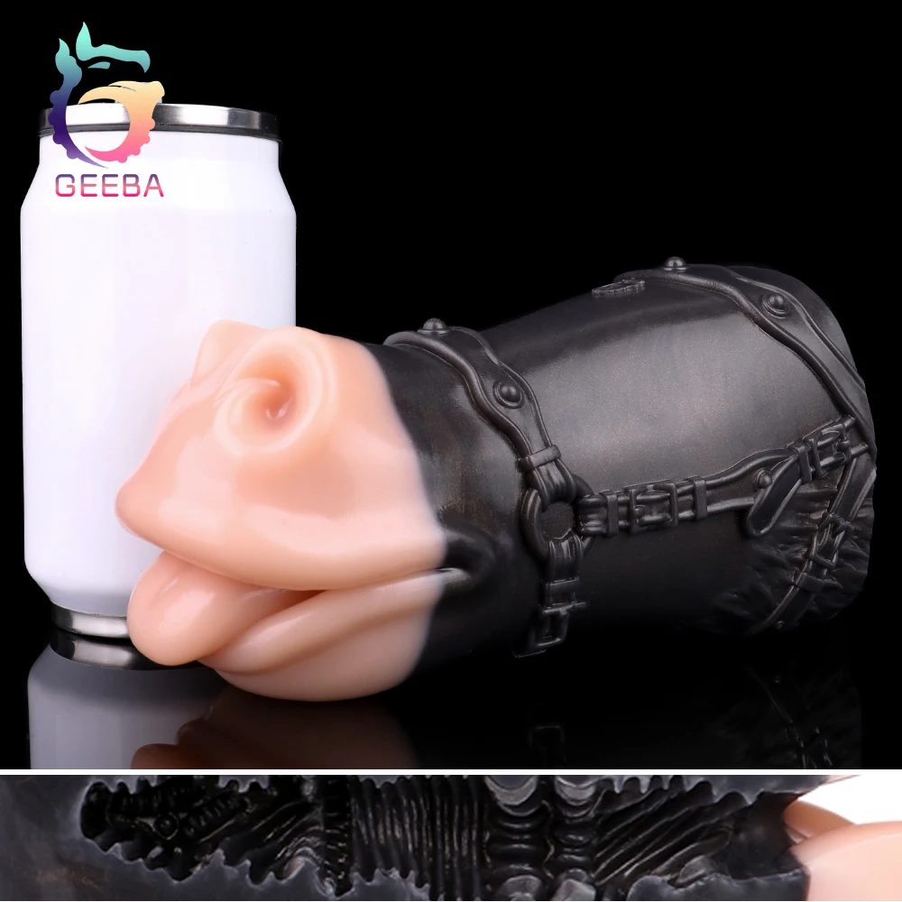 GEEBA peso neto 897g fantasía caballo Onahole silicona masturbador masculino realista caballo boca bolsillo coño Stroker juguete sexual para adultos