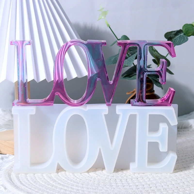 Love Home Silicone Resin Mold Letters Epoxy Resin Mold for Desk/Table/Room Decor