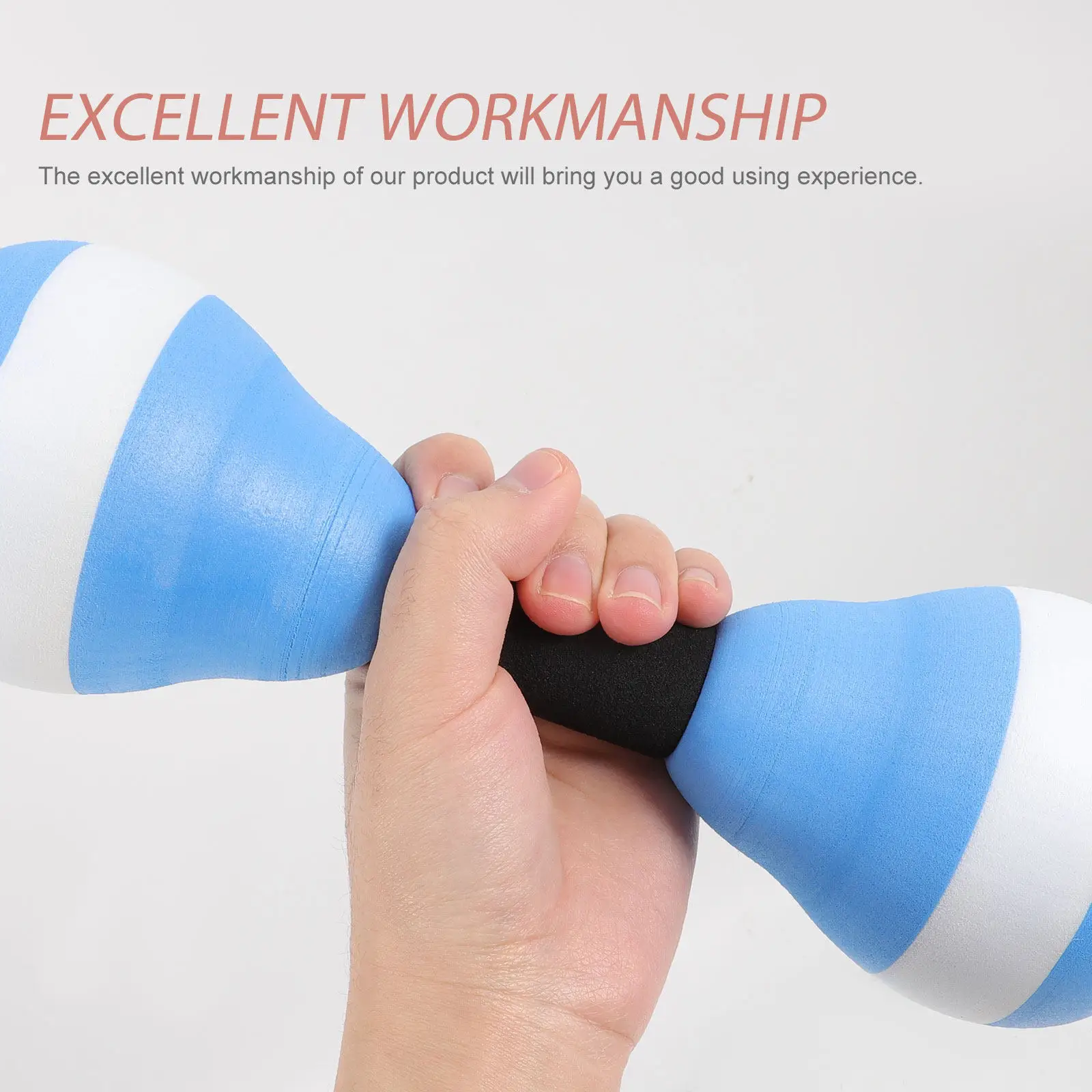 1Pair Eva Aquatic Dumbbells Water Resistance Dumbbell for Pool Fitness Swimming Pool Exercise Water Aerobics Rehab
