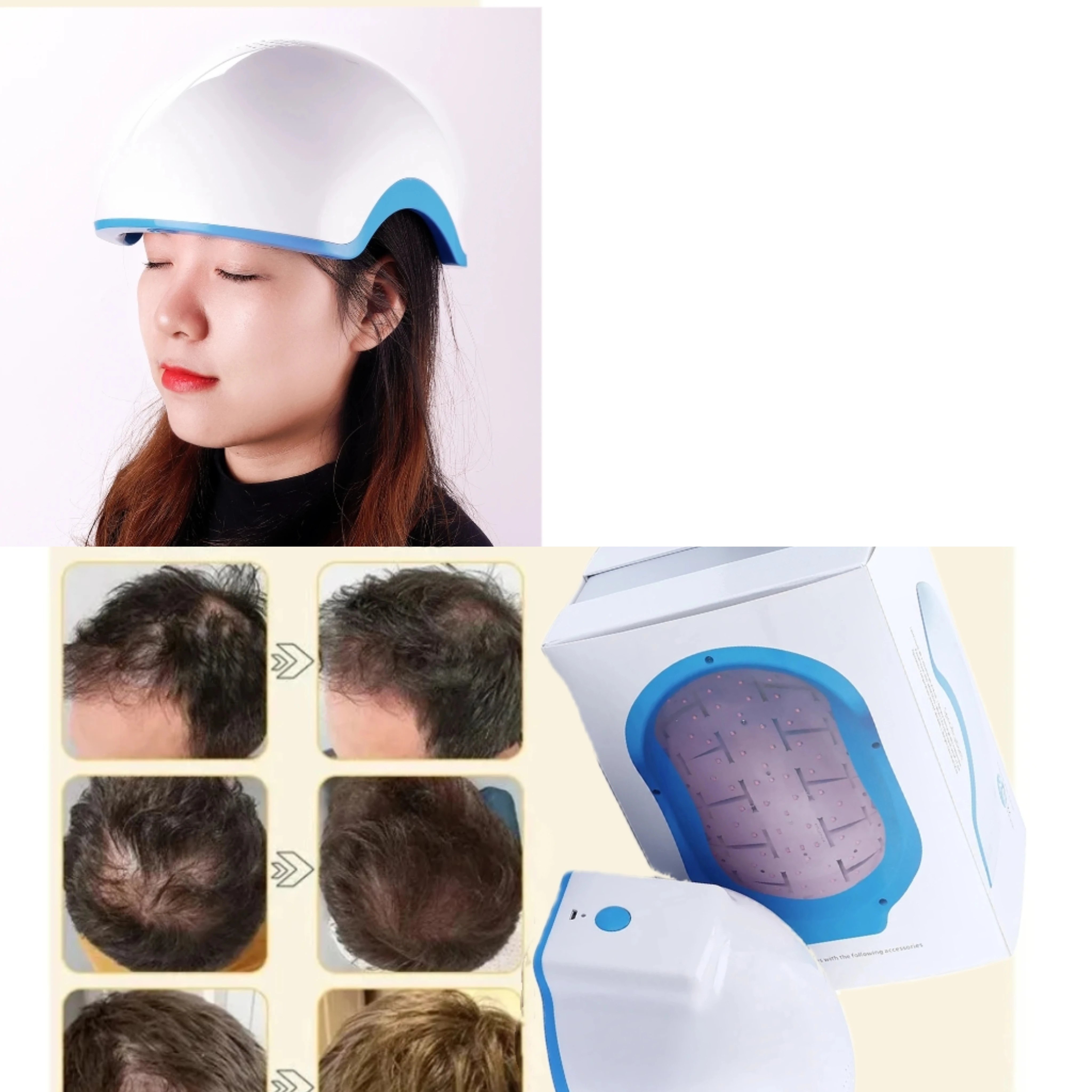 

80LEDs Infrared Red Hair Trimming Cap, Promotes Hair Growth, Prevents Hair Loss, Convenient Scalp Care Cap, USB