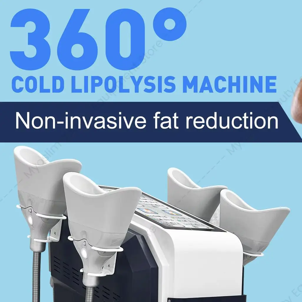 Cold Lipolysis Fat Freeze Machine 15.6 Inch HD Touch Screen 4 Working Handles Vacuum Negative Pressure Body Slimming Beauty