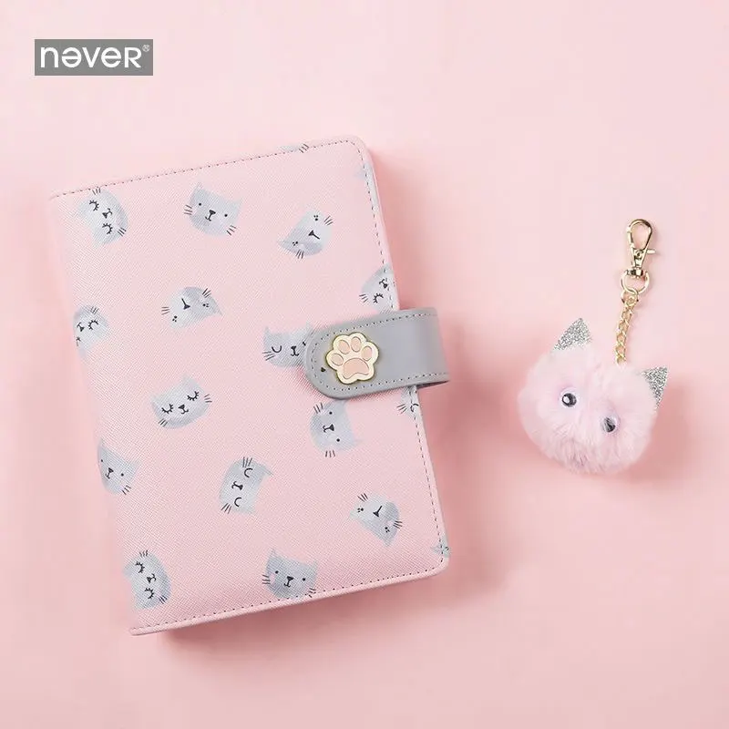 

NEVER Creativity Schedule Notebook Cat Cover Week Plan Notepad Student Christmas Gift Suit
