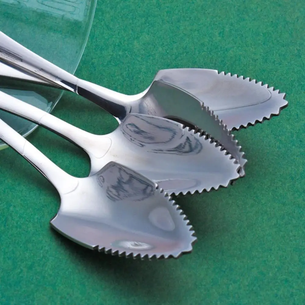 

Citrus Kitchen Multifunctional Scraping Serrated Edge Kiwi Scoop Grapefruit Spoon Baby Food Processer Fruit Puree Tool