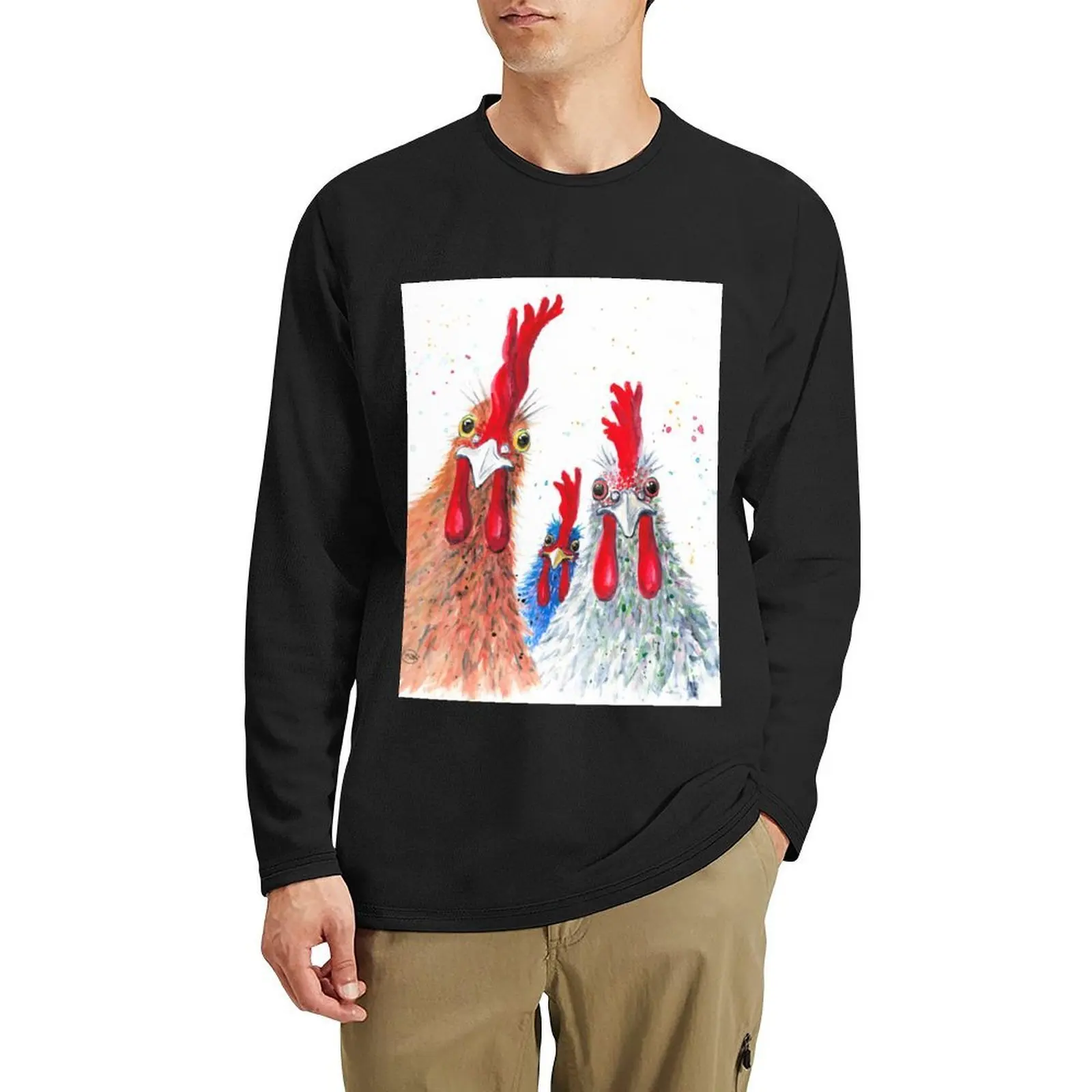 

Chicken Ladies, Hen, Chicken, Rooster, Bird Long T-Shirt black t shirts t shirt man designer t shirt men